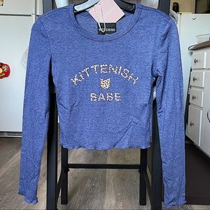 Kittenish Babe Long Sleeve Crop Top